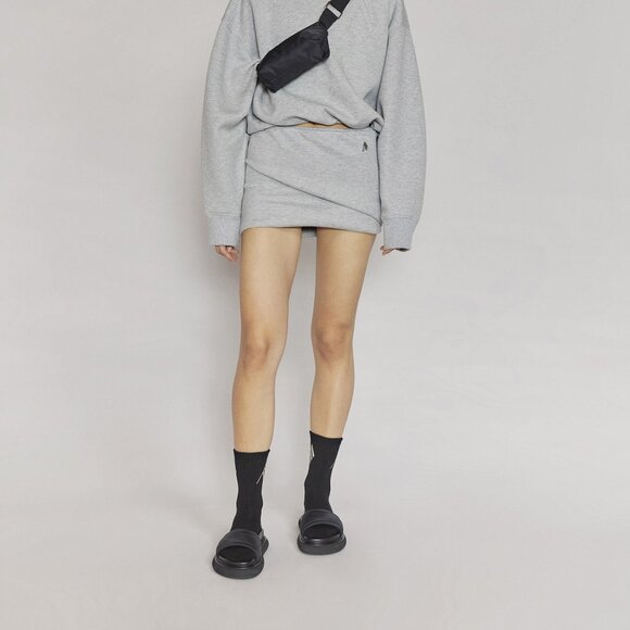 NWT THE ATTICO Ezra Light Grey Mini Skirt S - Picture 2 of 7